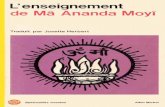 L'enseignement de Mâ Ananda MoyÎenseignement de MA AM - 4 - 51 - Introduction.pdf · que le mantra n'était pas distinct d'elle el que gourou, mantra et Ishla (Divinité) ne faisaient