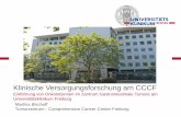 Klinische Versorgungsforschung am CCCF · Onkolotsenstudie Interventions for improving outcomes in patients with multimorbidity in primary care and community settings Smith SM, Soubhi