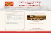NEWSLETTER OPEN PaRLIaMENT - skupstina.me · Bar – Boljare, Law on Lobbying, Law on Foreigners, Law on Effective Energy Use, Law on Amendments to the Law on DNA Register, Law on