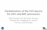 Parallelization of the FV3 dycore for GPU and MIC processors · Parallelization of the FV3 dycore for GPU and MIC processors Mark Govett, Jim Rosinski, Jacques Middlecoff, Yonggang