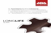 LONGLIFE - ada.servicegarantie.de · GB · Warranty Card for your Leather Upholstery D · Garantiepass für Ihren Lederbezug LONGLIFE by ADA F · Certificat de garantie pour votre