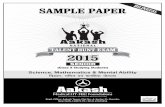 Sample Paper Aakash National Talent Hunt Exam 2015 (Senior) · Space for Rough Work Aakash National Talent Hunt Exam 2015 (Senior) Sample Paper 2 4. A rectangular glass slab having
