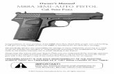 CIA M88A Semi-Auto Pistol Manual FINAL Layout 1 · Always keep this manual with your firearm. Make sure you understand all the warnings, operation Make sure you understand all the