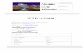 ACS Error System - European Southern Observatoryalmamgr/AlmaAcs/OnlineDocs/ACS_Error_System.pdf · ALMA ACS Error System