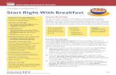 | LESSON PLAN Start Right With Breakfast · 1 6TH GRADE | LESSON PLAN Lesson Structure The Start Right With Breakfast lesson is divided into three sessions, each approximately 60