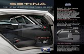 Setina’s “XL” Xtra Legroom Partition Design Our Most ... · 12VS – REAR CARGO PARTITION (Vinyl coated expanded metal or coated polycarbonate) MODEL 10-C HORIZONTAL SLIDING