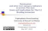 Punctuation and other text-category indicators in written ...jseals.org/seals23/hoonchamlong2013punctuationp.pdf · 1 Punctuation and other text-category indicators in written Thai