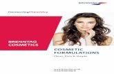 COSMETIC FORMULATIONS - brenntag.com · Reapplying foundation is not as easy as you would your lipstick so the ultimate goal to maintaining a flawless and pure complexion is a foundation