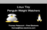 Linux Tiny Penguin Weight Watchers - celinux.org · Linux Tiny Penguin Weight Watchers Thomas Petazzoni – Free Electrons thomas@freeelectrons.com