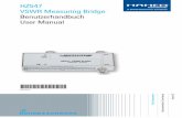 HZ547 VSWR Measuring Bridge Benutzerhandbuch User Manual · Inhalt 3 (Eingang/Ausgang, Signal/Steuerung) eine Länge von 3 Metern nicht erreichen und sich nicht außer-halb von Gebäuden