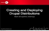 Creating and Deploying Drupal Distributions Charlotte... ·  Creating and Deploying Drupal Distributions Mark Shropshire (@shrop) Sunday, June 10, 12