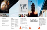 Sika – a global Player in Specialty Chemicals for ... · in Specialty Chemicals for Construction and Industry The Chemistry is right with Sika Sika is a leading global company,