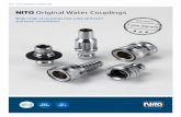 NITO Original Water Couplings Look at the whole program on our home page or contact NITO. NITO Original Couplings are available in 1/2 “, 3/4” and 1” and many thread types and