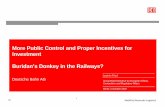 More Public Control and Proper Incentives for Investment ... · DB 1 More Public Control and Proper Incentives for Investment Buridan’s Donkey in the Railways? Deutsche Bahn AG