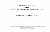 Handbook for Christian Ministries - usacanadaregion.org · Handbook for Christian Ministries Called to Ministry A Journey of Service Course of Study Advisory Committee-USA Clergy
