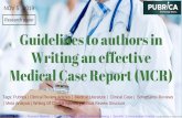 Guidelines to authors in Writing an effective Medical Case Report - Scientific Research