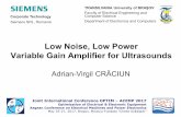 Low Noise, Low Power Variable Gain Amplifier for Ultrasoundsetc.unitbv.ro/~craciun/PresVGA_Craciun.pdf · Low Noise, Low Power Variable Gain Amplifier for Ultrasounds TRANSILVANIA