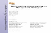 Development of Ambient PM 2.5 Management Strategies · 1 Final Report for AUTC Project # 107004 Oct. 31, 2009 Development of Ambient PM 2.5 Management Strategies PI – Ron Johnson1,