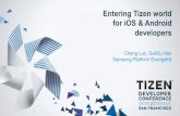 Entering Tizen world for iOS & Android developerscdn.download.tizen.org/misc/media/conference2013/slides/TDC2013... · 33 Controls – iOS vs. Tizen (native) Label Round Rect Button