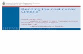Bending the cost curve: Ontario - Deber · Bending the cost curve: Ontario Raisa Deber, PhD Institute of Health Policy, Management and Evaluation, University of Toronto Sara Allin,