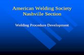 American Welding Society Nashville Section - AWSawsnashville.com/uploads/1/2/9/9/12999752/nashville_aws_code... · AWS Standard Welding Procedure Specification (SWPS) Procedures that