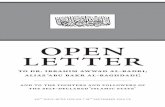 LetterOPen - islamawareness.net · To Dr. Ibrahim Awwad Al-Badri, alias ‘Abu Bakr Al-Baghdadi’, To the