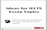 Volume I Topics A - E - ielts-house.netielts-house.net/IELTS-LIZ-Ideas-for-IELTS-Essay-Topics/Volume-I-Topics-A-E.pdf · IELTS Liz E-books & Advanced Video Lessons. Click here: IELTS