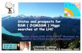 Status and prospects for BSM ( (N)MSSM ) Higgs searches at ...cds.cern.ch/record/2108937/files/ATL-PHYS-SLIDE-2015-829.pdf · Status and prospects for BSM ( (N)MSSM ) Higgs searches