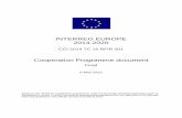 INTERREG EUROPE 2014-2020 · INTERREG EUROPE 2014-2020 CCI 2014 TC 16 RFIR 001 Cooperation Programme document Final 6 May 2015 Based on the “Model for cooperation programmes under