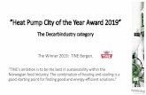“Heat Pump City of the Year Award 2019” - ehpa.org · heat pump is ammonia AND water(50/50% mass basis), so the water will not evaporate in the evaporator/desorber A separation