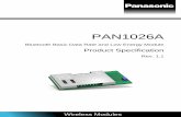 PAN1026A - eu.industrial.panasonic.com · This means that the design of this product is not yet concluded. Engineering Samples may be Engineering Samples may be partially or fully