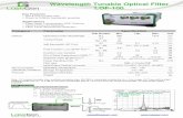 Wavelength Tunable Optical Filter LOF-100 · sales@lasegen.com  Version: LOF-100 :2017-v2 Wavelength Tunable Optical Filter LOF-100 Key Features Set & free tunable filter