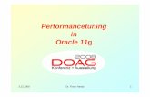 Performancetuning in Oracle 11g - doag.org · • pl/sql-prozedur dbms_spm.evolve_sql_plan_baseline • Analyse problematischer SQL mit dem SQL Tuning Advisor und Akzeptieren des