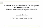 SPM-Like Statistical Analysis of fMRI Data - Freeirmfmrs.free.fr/Uploads/JIRFNI_2009/JIRFNI_Marseille_Roche_between_subject.pdf · SPM-Like Statistical Analysis of fMRI Data Part