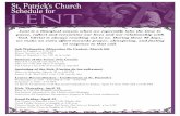 Lent is a liturgical season when we especially take the ... schedule (All) 2019.pdf · self-denial, serious prayer, and a performance of works of charity and mercy. General Liturgical