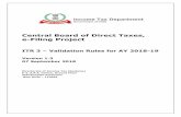 Central Board of Direct Taxes, e-Filing Project · Central Board of Direct Taxes, e-Filing Project ITR 3 – Validation Rules for AY 2018-19 Version 1.3 07 September 2018 Directorate