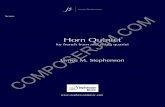 C:Documents and SettingsJimMy DocumentsScore coversHorn ... · Score Horn Quintet for french horn and string quartet James M. Stephenson  COMPOSERJIM.COM