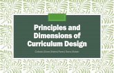 Principles and Dimensions of Curriculum Design · CURRICULUM RATIONALE (Tyler) What educational experiences can be provided that will likely attain these purposes? How can these educational