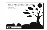 Tenant Selection and Occupancy Plan - keenehousing.org · About This Plan 1 . Tenant Selection and Occupancy Plan. Effective March 1, 2019. Adopted by The Board of Commissioners on