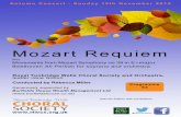 Mozart programme - finalrtwcs.org.uk/progs/2015/Mozart15.pdf · Mozart Requiem Plus Movements from Mozart Symphony no 39 in E♭major Beethoven Ah Perfido for soprano and orchestra