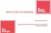 WHY STUDY IN GEORGIA -  · why study in georgia maia shukhoshvili ministry of education, science, culture and sport of georgia