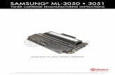 Samsung ML3050 Reman eng - uninetimaging.com · SAMSUNG ML-3050 • 3051 TONER CARTRIDGE REMANUFACTURING INSTRUCTIONS First released in August 2006, the Samsung ML-3050 printers are