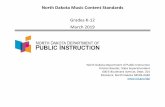 Grades K-12 March 2019 - nd.gov Support... · North Dakota Music Content Standards. Grades K-12. March 2019 . North Dakota Department of Public Instruction . Kirsten Baesler, State