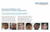 Development Matters in the Early Years Foundation Stage (EYFS) Matters in... · PDF file2 A Unique Child Positive Relationships Enabling Environments Learning and Development Children
