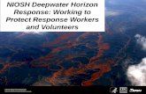 NIOSH Deepwater Horizon Response: Working to Protect ... · NIOSH Activities • Rostering – Rostered over 52,000 response workers – Staging areas and training sites – Paper-based