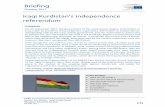 Briefing Iraqi Kurdistan's independence referendum2017... · EPRS Iraqi Kurdistan's independence referendum Members' Research Service Page 2 of 8 Who are the Kurds? The Kurds are
