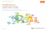 Cambridge IGCSE Mathematics 0580 - Cambridge IGCSE ¢® Mathematics 0580 ... Algebra % Space and shape