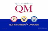 Quality Matters Overview · The agenda for this presentation includes an introduction to Quality Matters \⠀儀䴀尩, an explanation of the basic elements of QM\ബ an overview