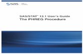 The PHREG Procedure - SAS Support · 5910 F Chapter 71: The PHREG Procedure failure times. The theory of these models is based on the counting process pioneered byAndersen and Gill
