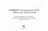 HARMONY Welcome & Overview · HARMONY Symposium 2015 - Welcome & Overview Frede Blaabjerg, Professor Department of Energy Technology fbl@et.aau.dk